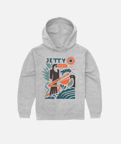 Tot Toucan Hoodie - Heather Grey